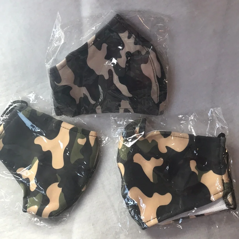 3 New Camouflage Face Masks With Filter Slot
